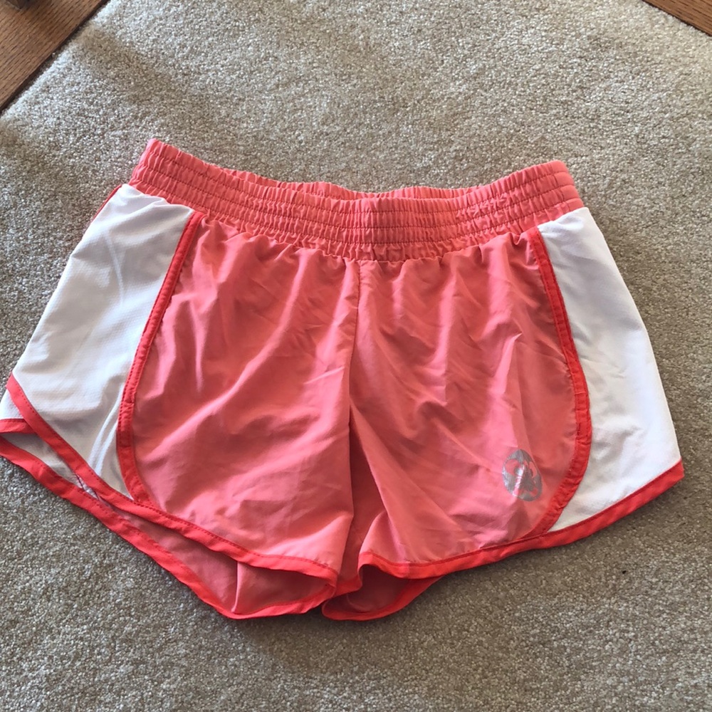 Peach and White Women’s Running Shorts